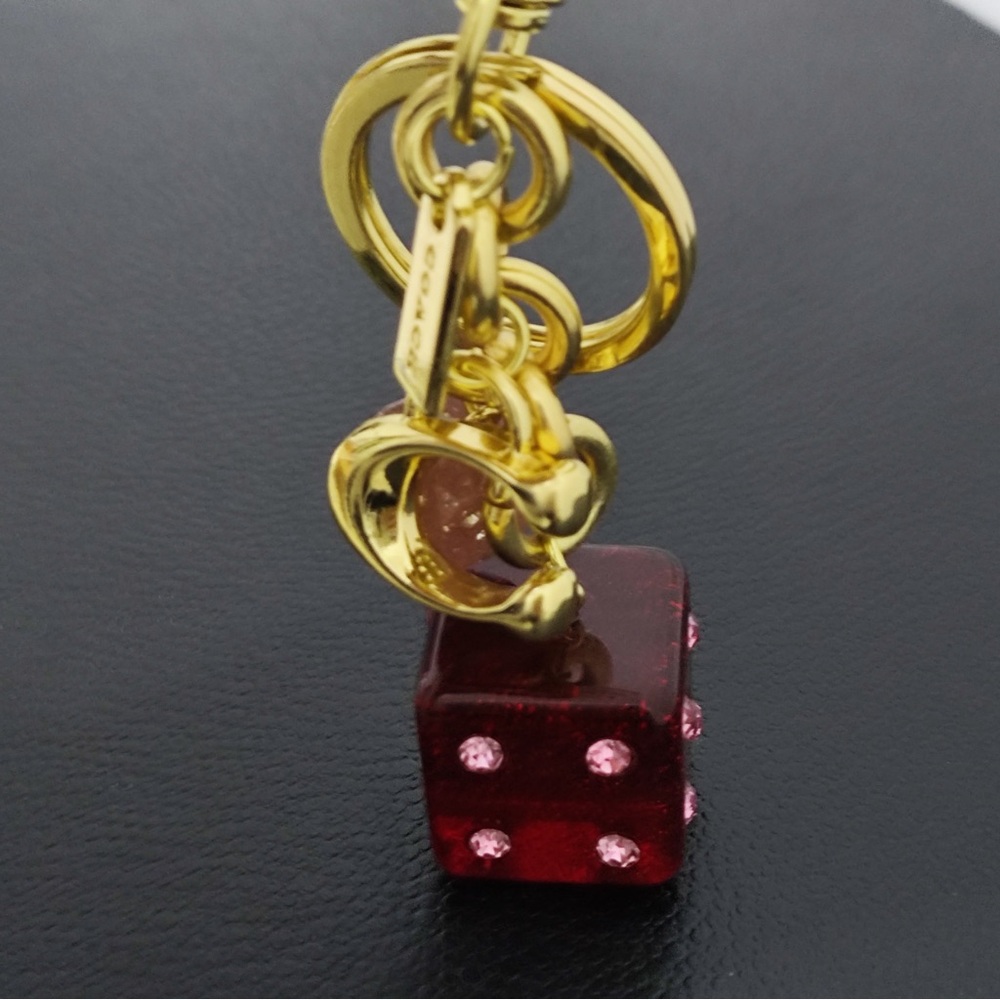 Coach Glitter Dice Keychain Charm - Picture 3 of 9